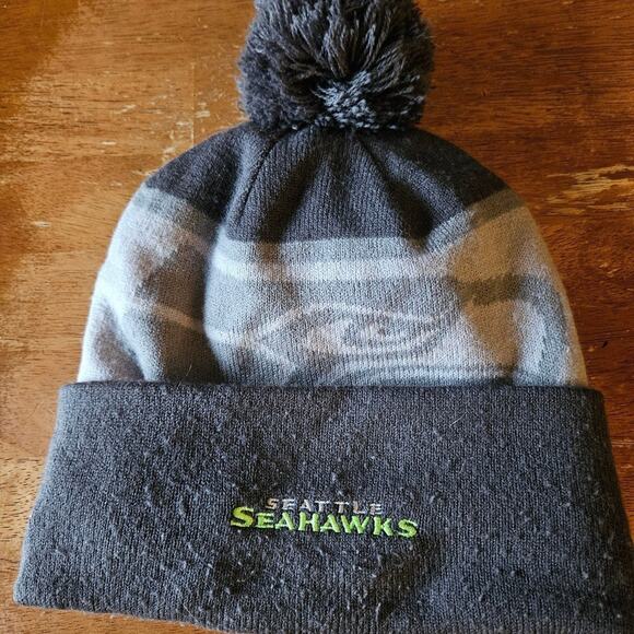 Seattle Seahawks Beanie NFL Grey Rare - Picture 4 of 4
